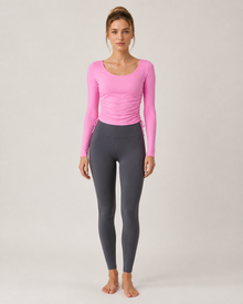 Modal Ribbed Long-Sleeve Yoga Top