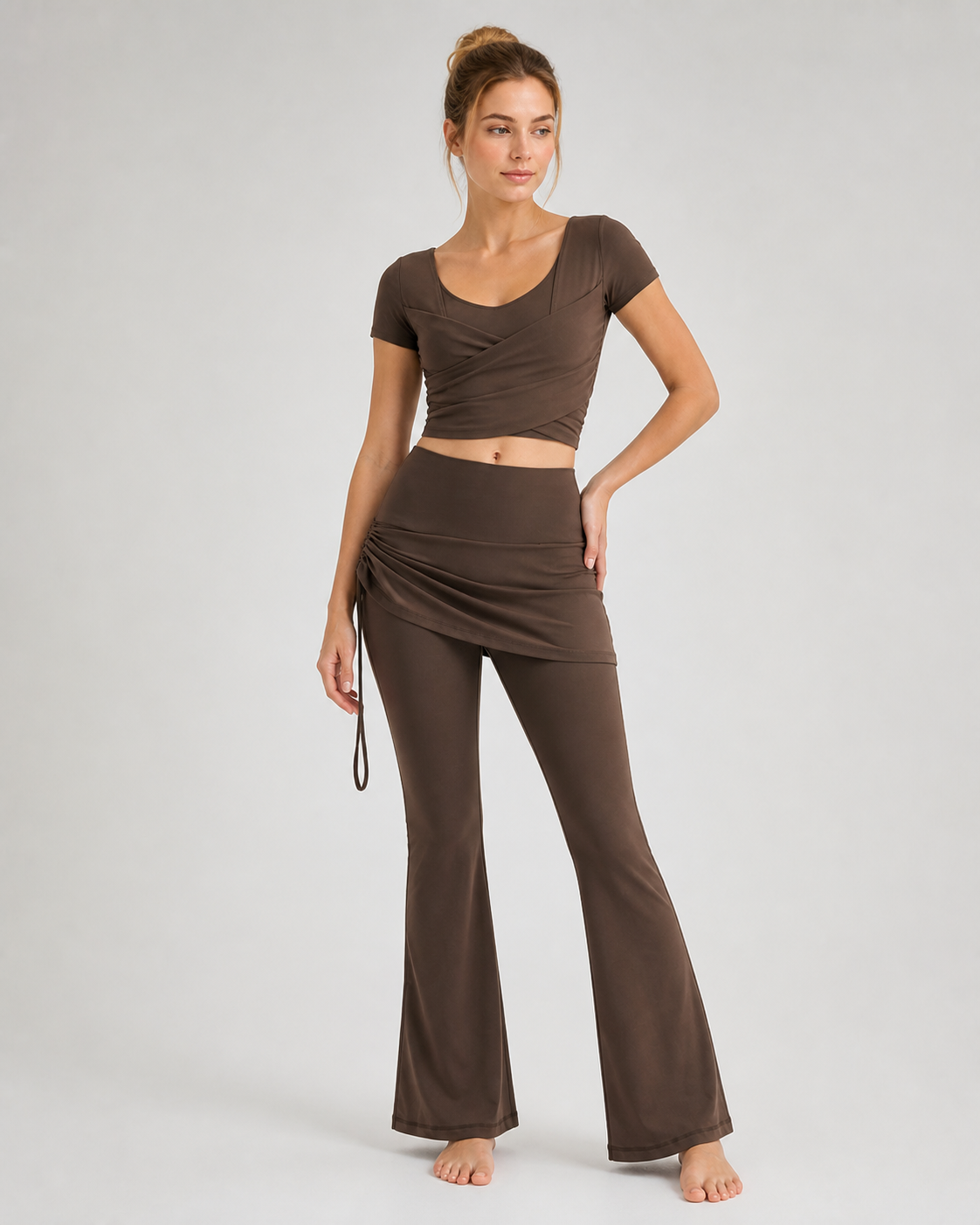 Approved product image 009 | NULS Ruched Skirted Yoga Flare Pants