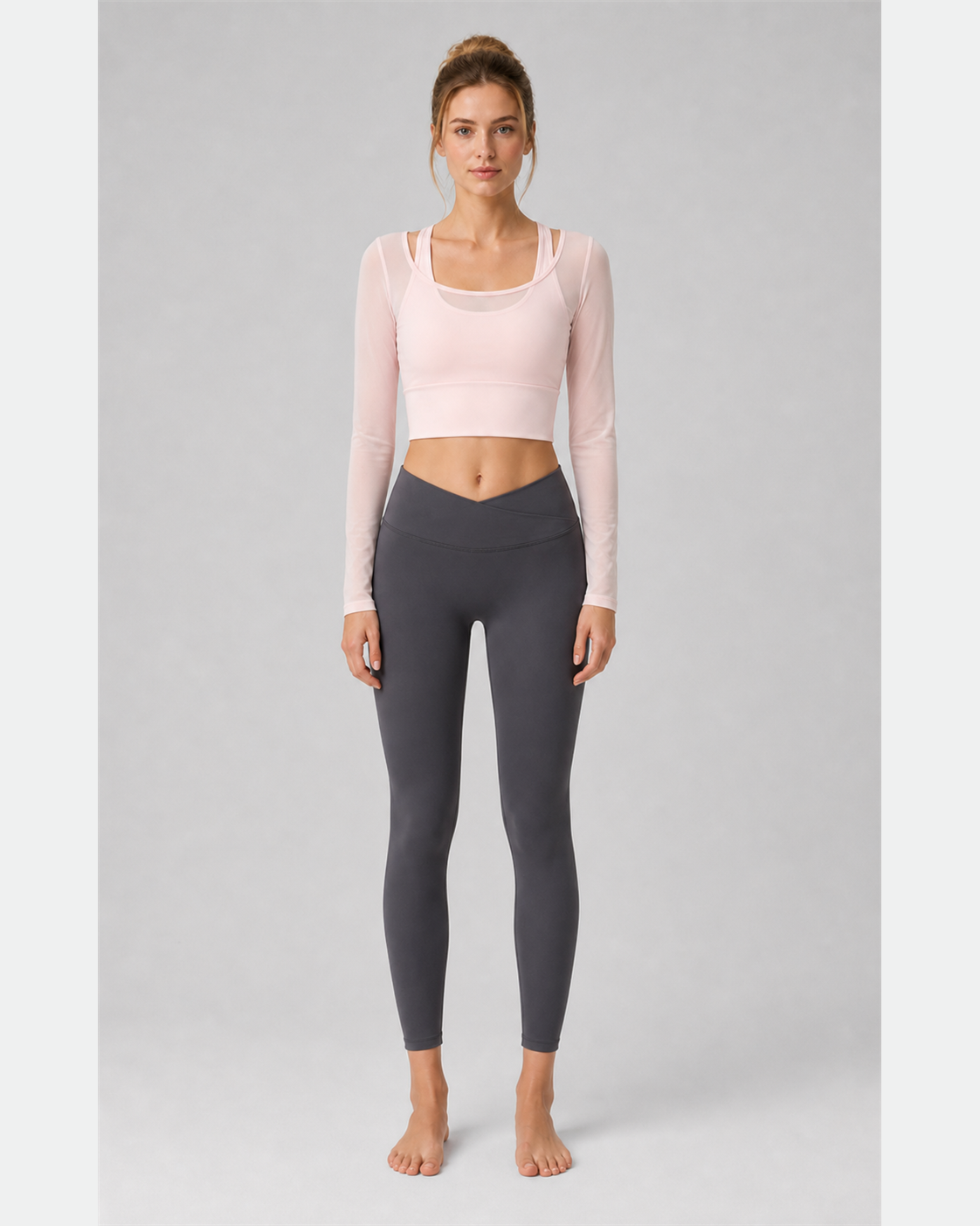 Approved product image 010 | Mesh Long-Sleeve Padded Yoga Top