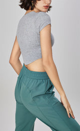 Modal Ribbed Yoga Crop Top