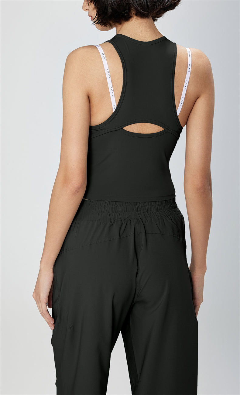 NULS U-Neck Yoga Tank - Green - side view - Lepeins