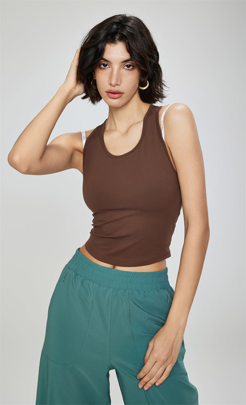 NULS U-Neck Yoga Tank - Light Green - product view 13 - Lepeins