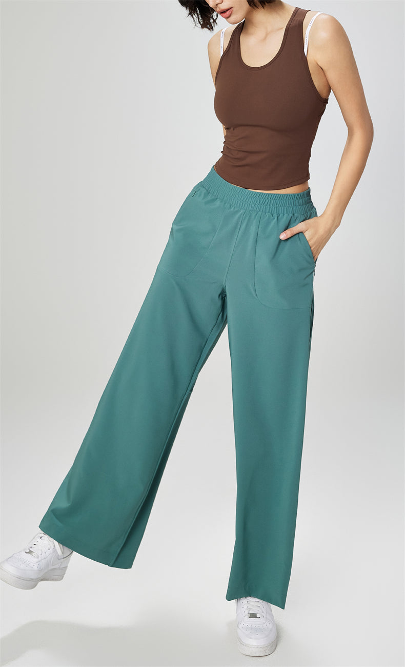 SunShield Drawstring Cooling Pants fabric detail - women's yoga activewear by Lepeins