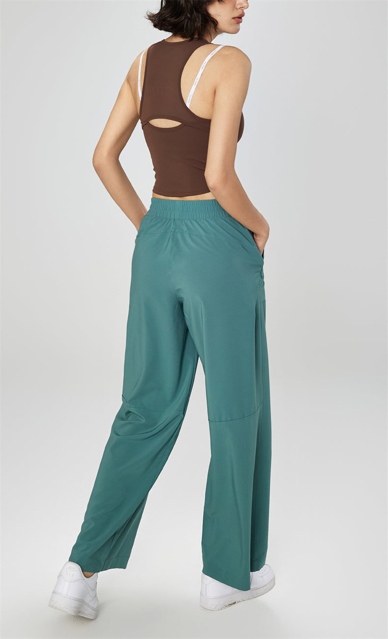 SunShield Drawstring Cooling Pants activewear outfit - women's yoga activewear by Lepeins