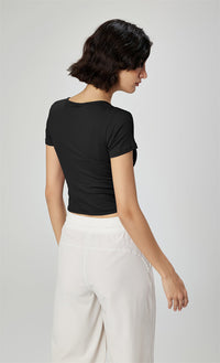 -Neck Luxury Yoga Top