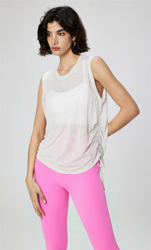 Bamboo Charcoal Drawstring Yoga Tank