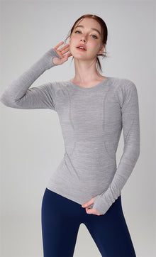 Seamless Long-Sleeve Yoga Top