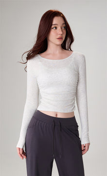 Modal Ribbed Long-Sleeve Yoga Top
