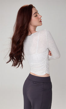 Modal Ribbed Long-Sleeve Yoga Top