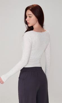 Modal Ribbed Long-Sleeve Yoga Top