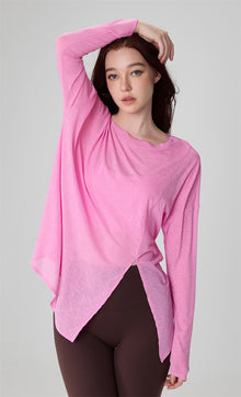 AirFlow Split-Hem Yoga Pullover