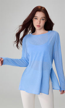 AirFlow Split-Hem Yoga Pullover
