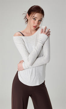 SNU Off-Shoulder Yoga Top