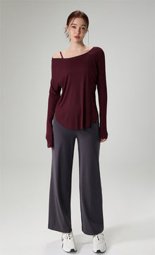 SNU Off-Shoulder Yoga Top