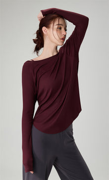 SNU Off-Shoulder Yoga Top