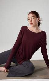 Bare Sensation Off-Shoulder Yoga Top