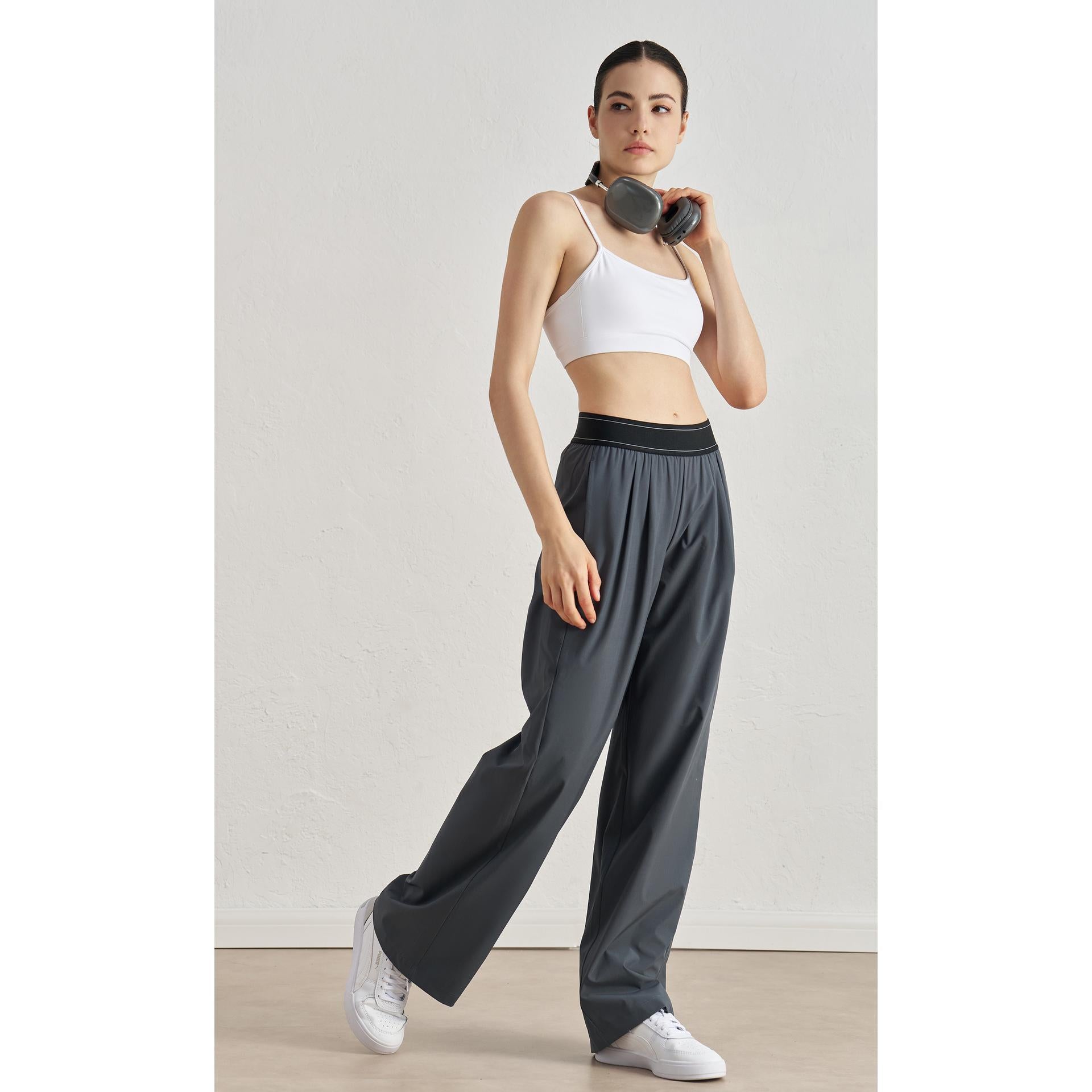 NULS Slim-Strap Studio Sports Bra back view - women's yoga activewear by Lepeins