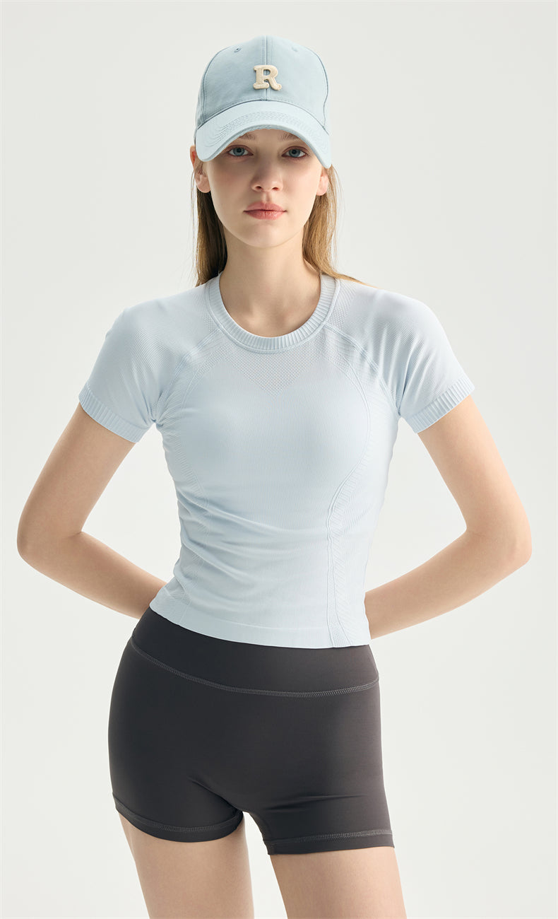 NULS Seamless Front High-Waisted Yoga Shorts - Lepeins yoga wear product image