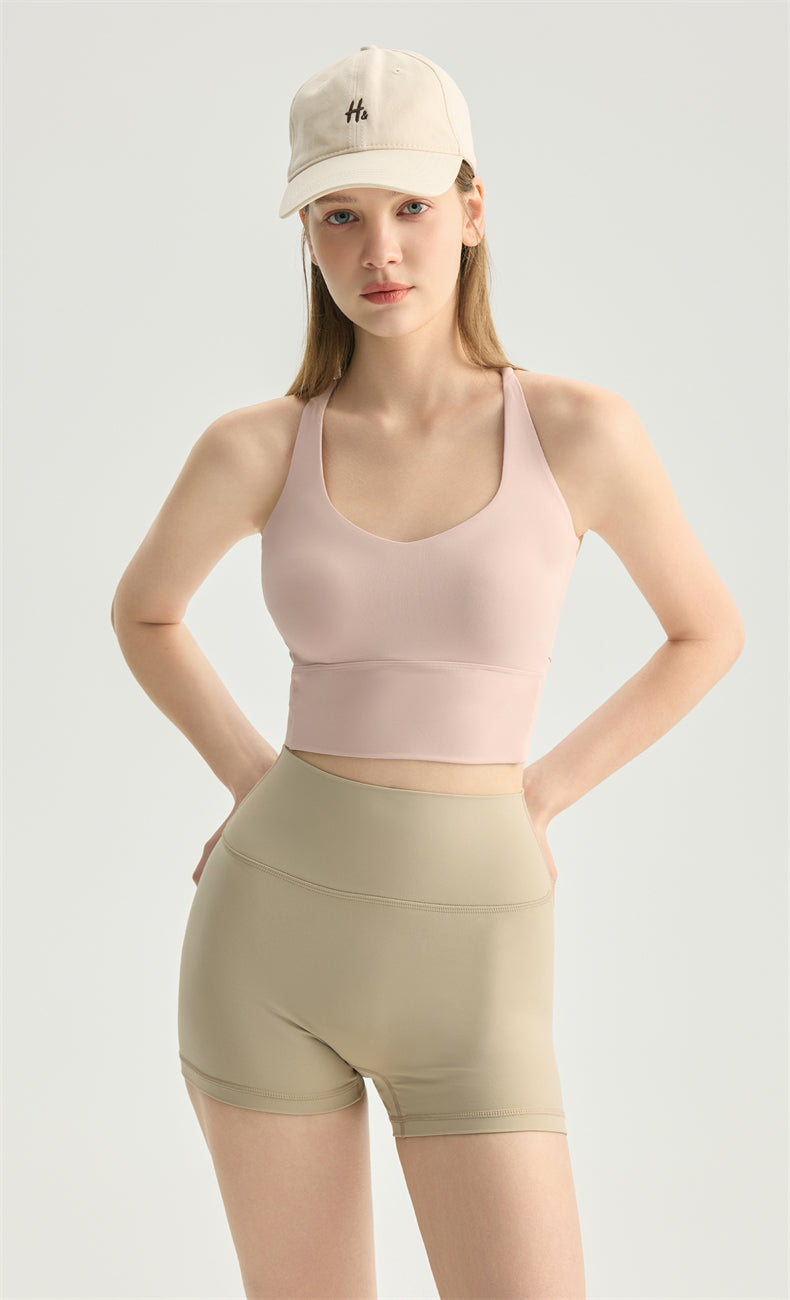 NULS Seamless Front High-Waisted Yoga Shorts - Lepeins yoga wear product image