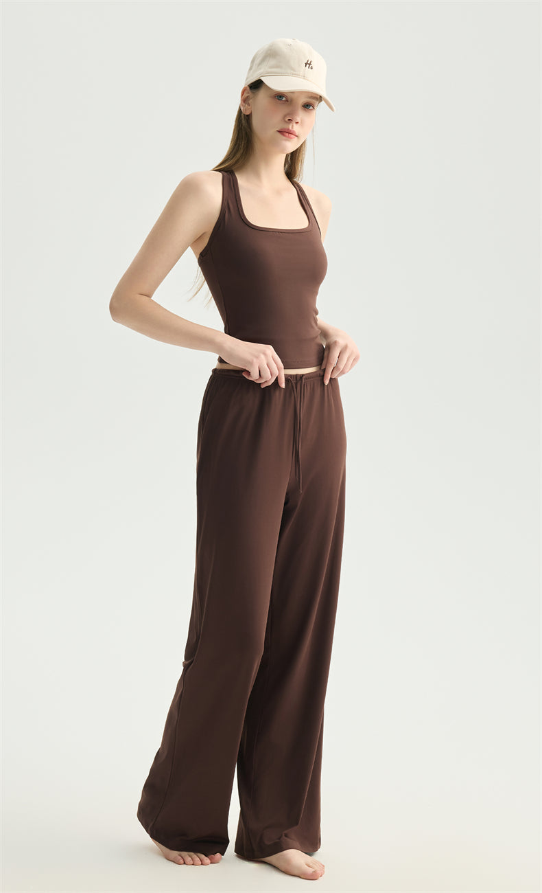 Serene Sculpt Square-Neck Yoga Tank activewear outfit - women's yoga activewear by Lepeins