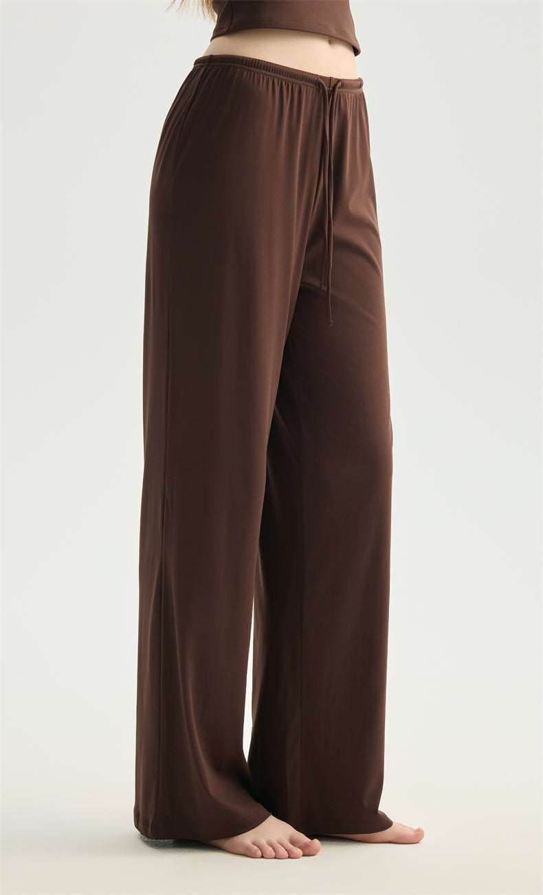 NULS Wide-Leg Lounge Pants movement view - women's yoga activewear by Lepeins