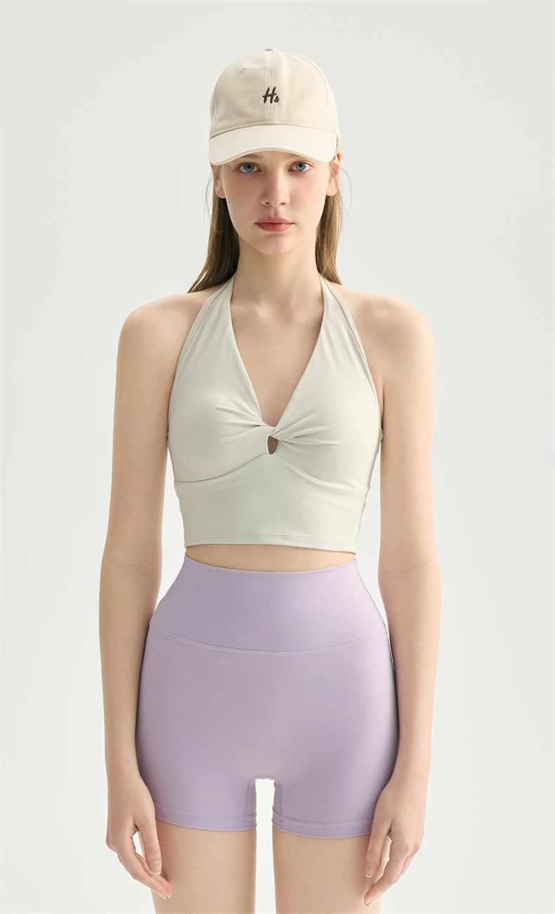 NULS Twist-Front Halter Sports Bra - Lepeins yoga wear product image