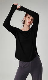 Bare Sensation Off-Shoulder Yoga Top