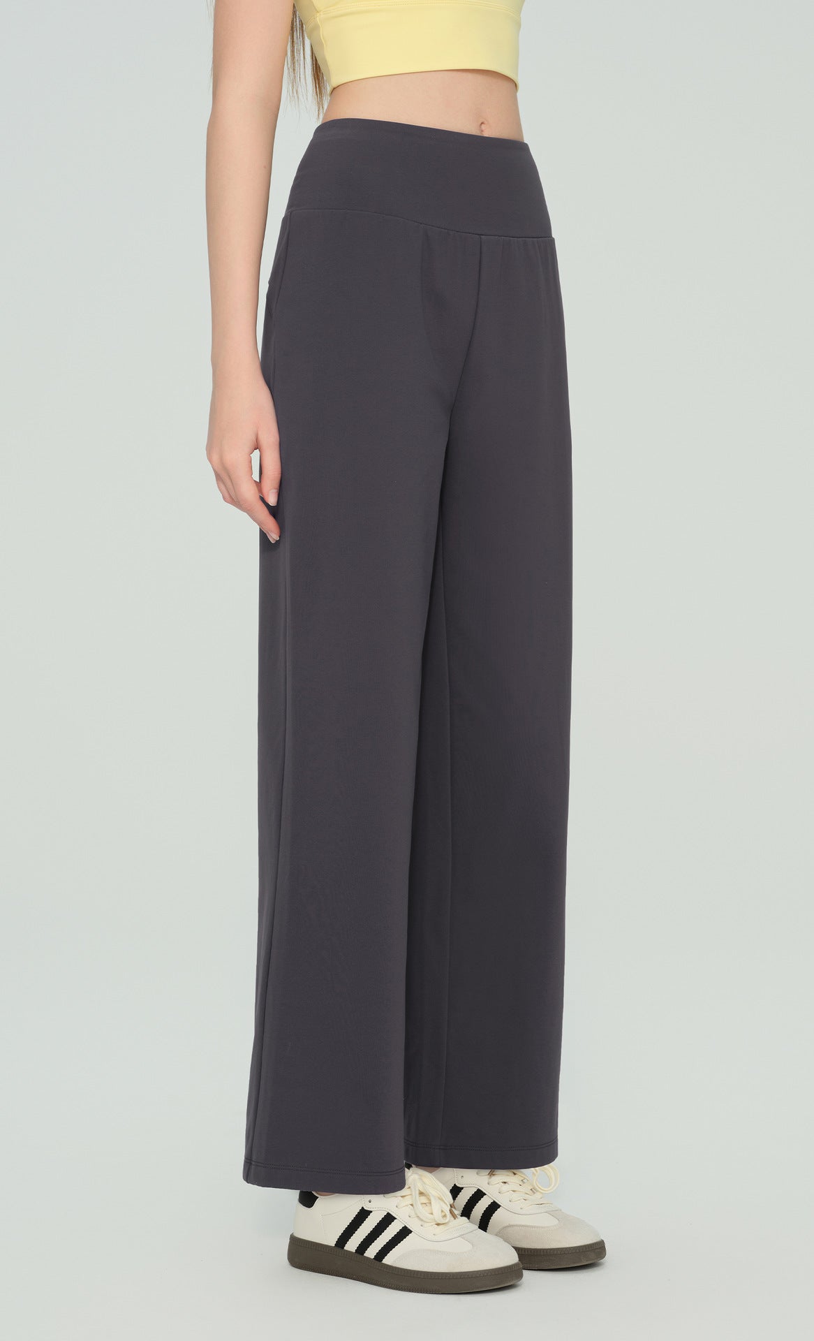 NULS High-Waisted Wide-Leg Pants color detail - women's yoga activewear by Lepeins