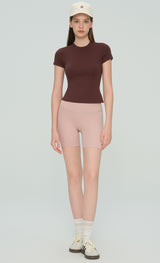 New Slim-Fit Yoga Short Sleeve T-Shirt for Women - Running Pilates Training Fitness Top