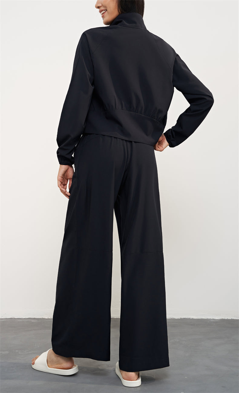 SunShield Drawstring Cooling Pants back view - women's yoga activewear by Lepeins