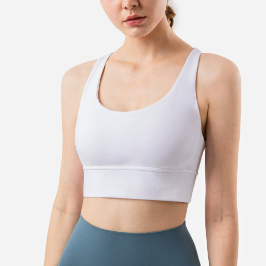 Cross-Back Padded Yoga Bra - Lepeins yoga wear product image