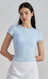 Waist-Slimming Yoga T-Shirt for Women - Short Sleeve Sports Top