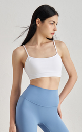 Kitten Ear Sports Bra for Women - Thin Strap Beautiful Back Yoga Top