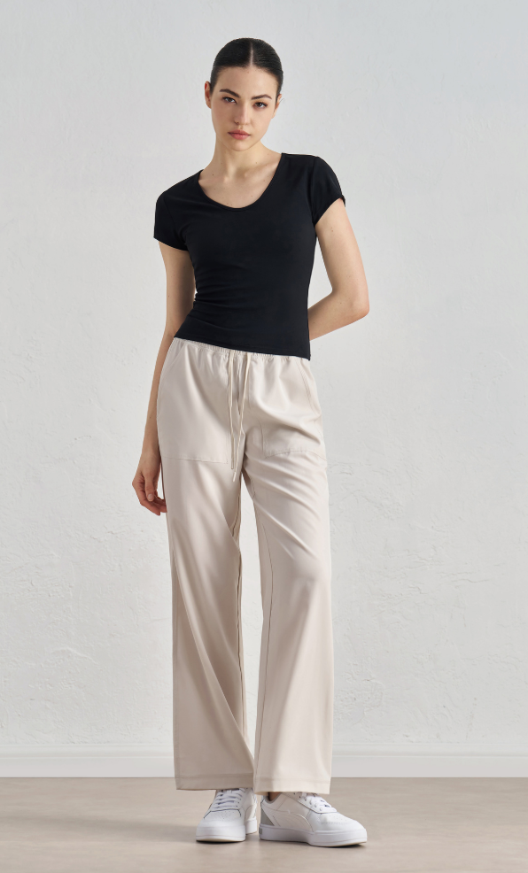 SUN Simple Comfortable Sports T-Shirt for Women - Skin-Friendly Bare-Feel Waist-Slimming Yoga Top