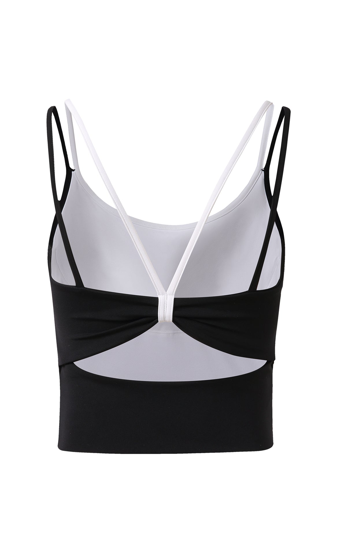 NULS Butterfly Cross-Back Yoga Tank - Faux Layered & Built-In Bra
