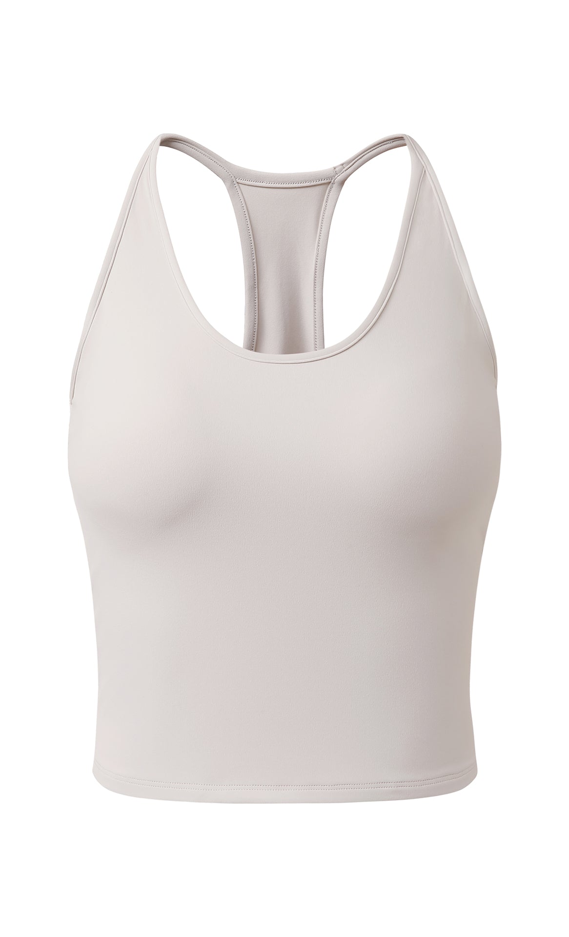 Zen-Flow Deep U-Neck Yoga Tank front view - women's yoga activewear by Lepeins