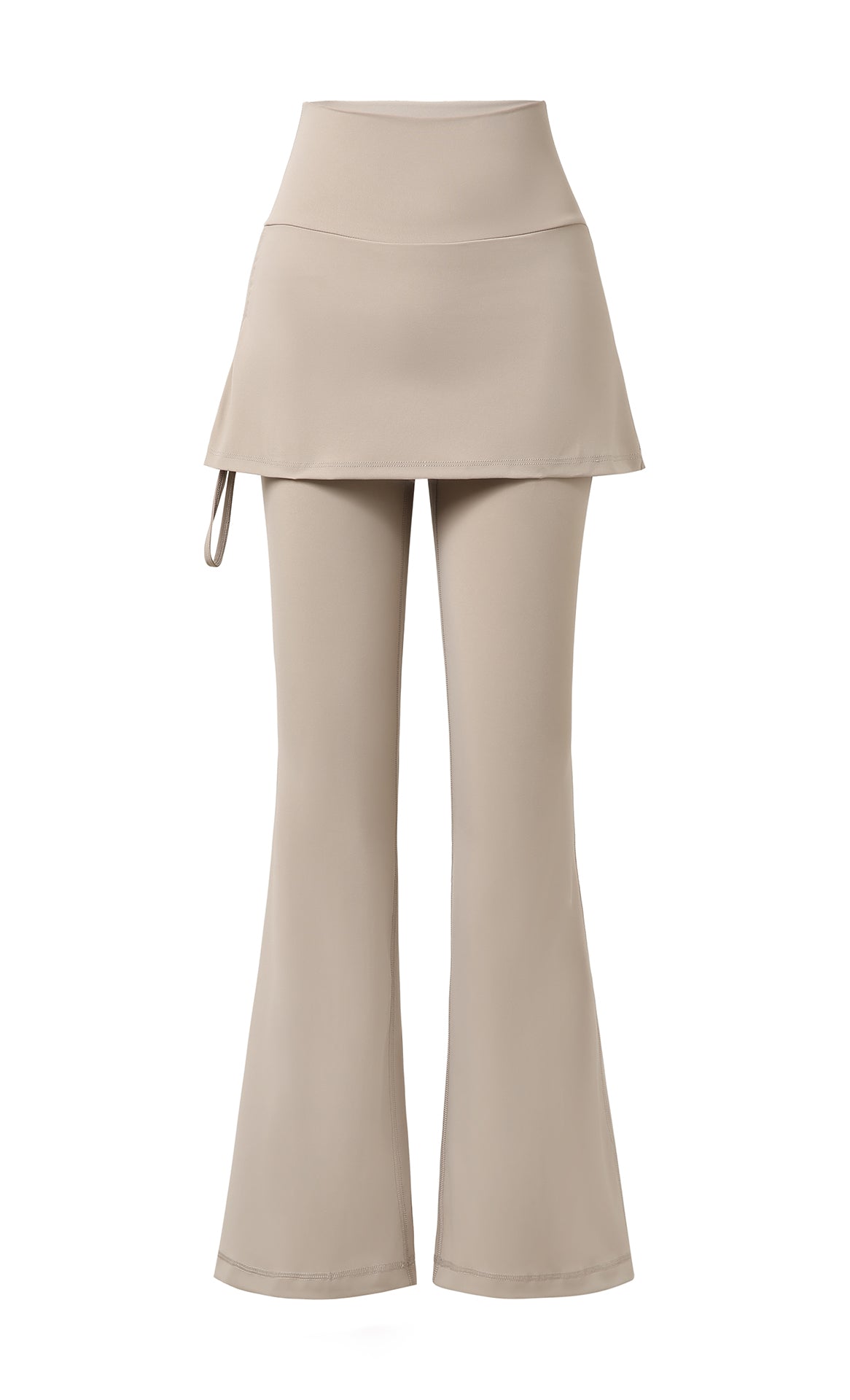 NULS Ruched Skirted Yoga Flare Pants - High Waist