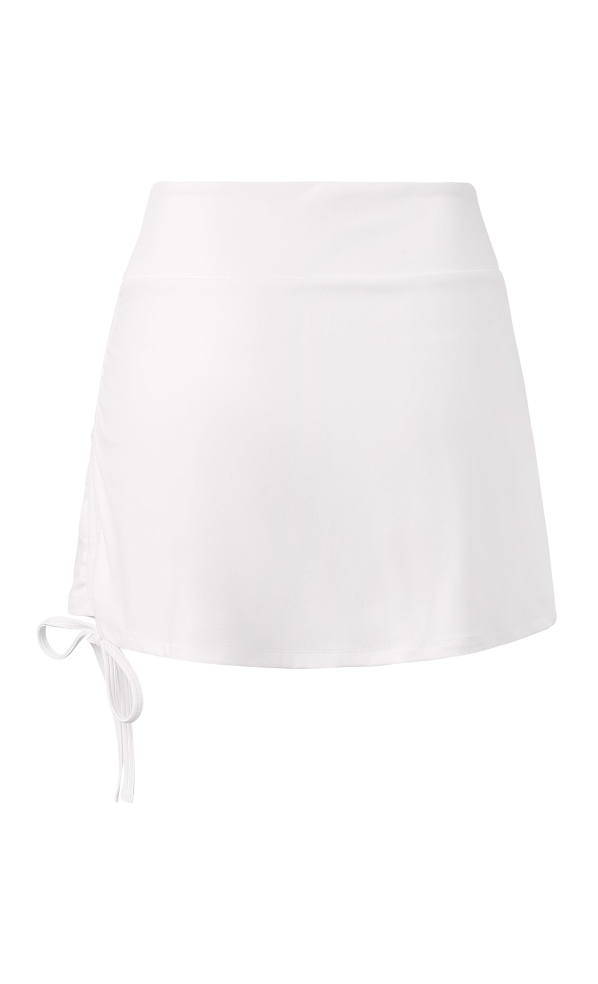 NULS Ruched Active Skort with Side Tie front view - women's yoga activewear by Lepeins