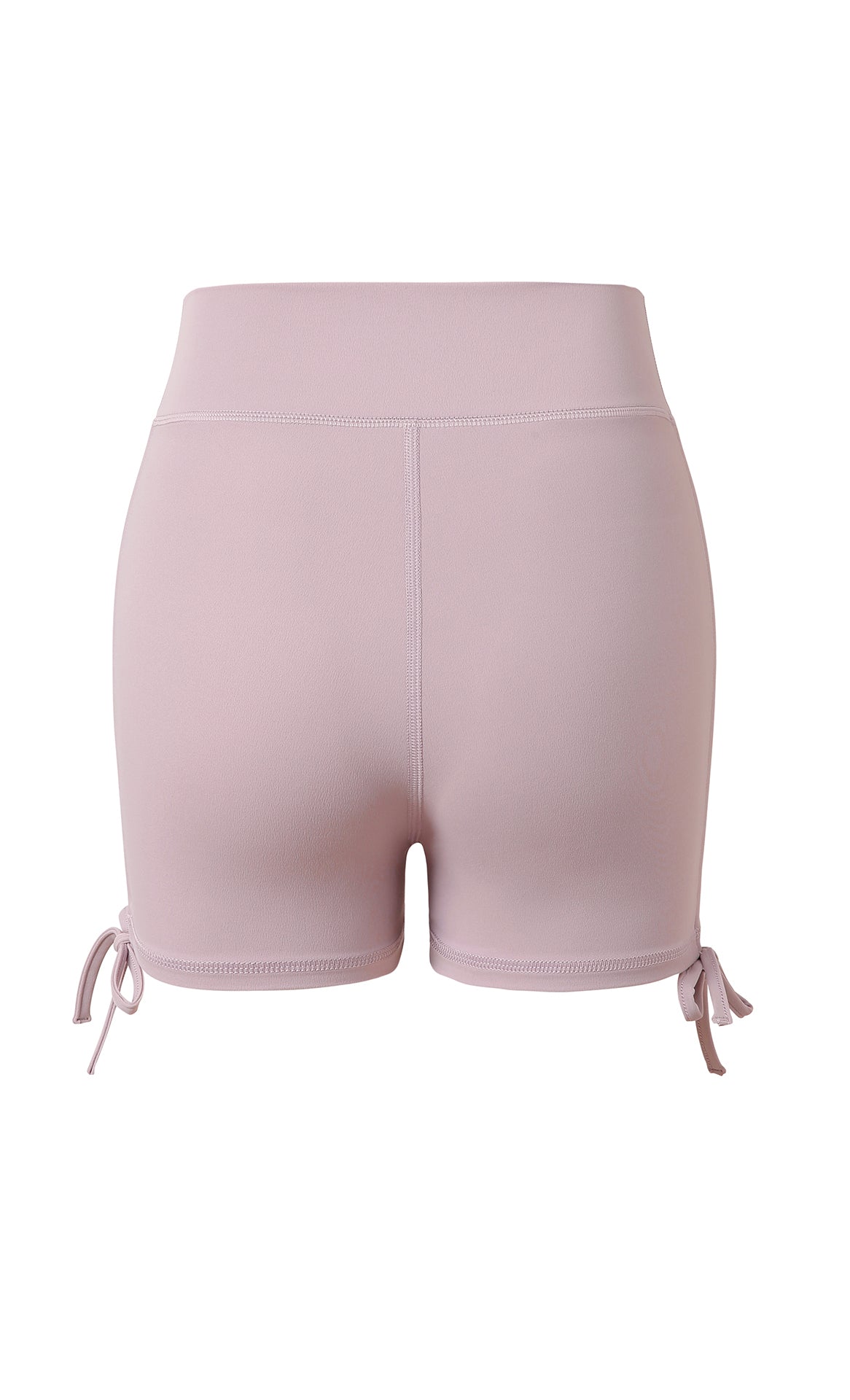 NULS Adjustable Ruched High-Waisted Shorts front view - women's yoga activewear by Lepeins
