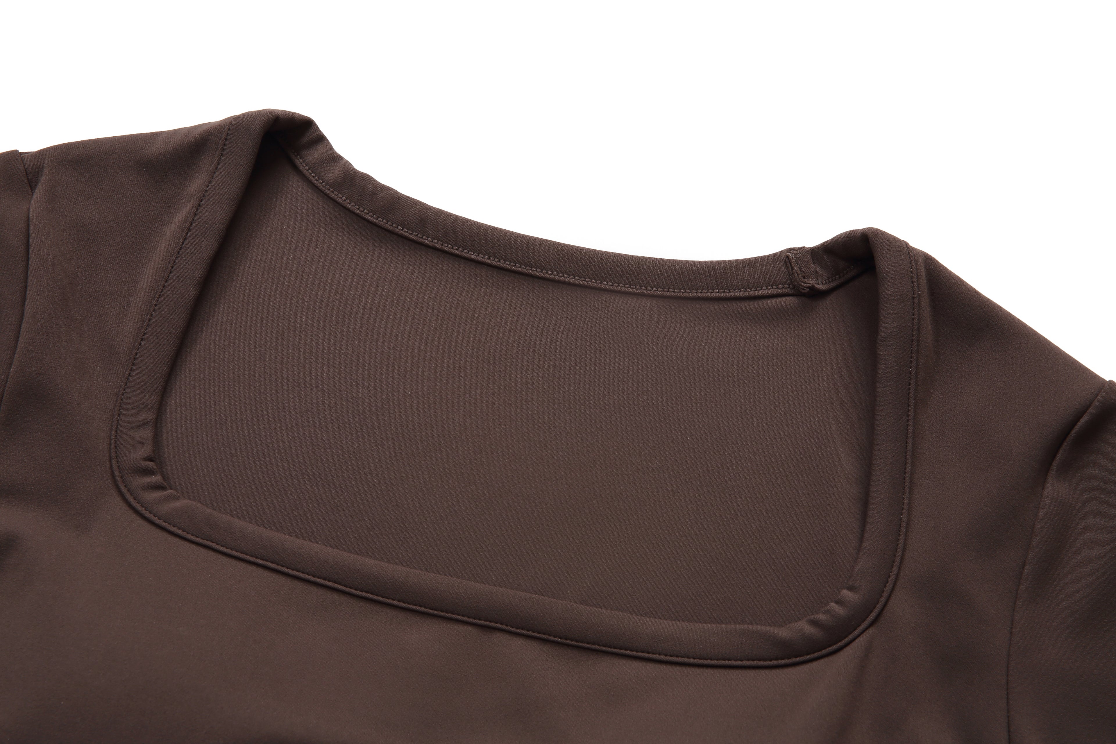NULS Square Neck Built-In Bra Crop Top studio styling - women's yoga activewear by Lepeins