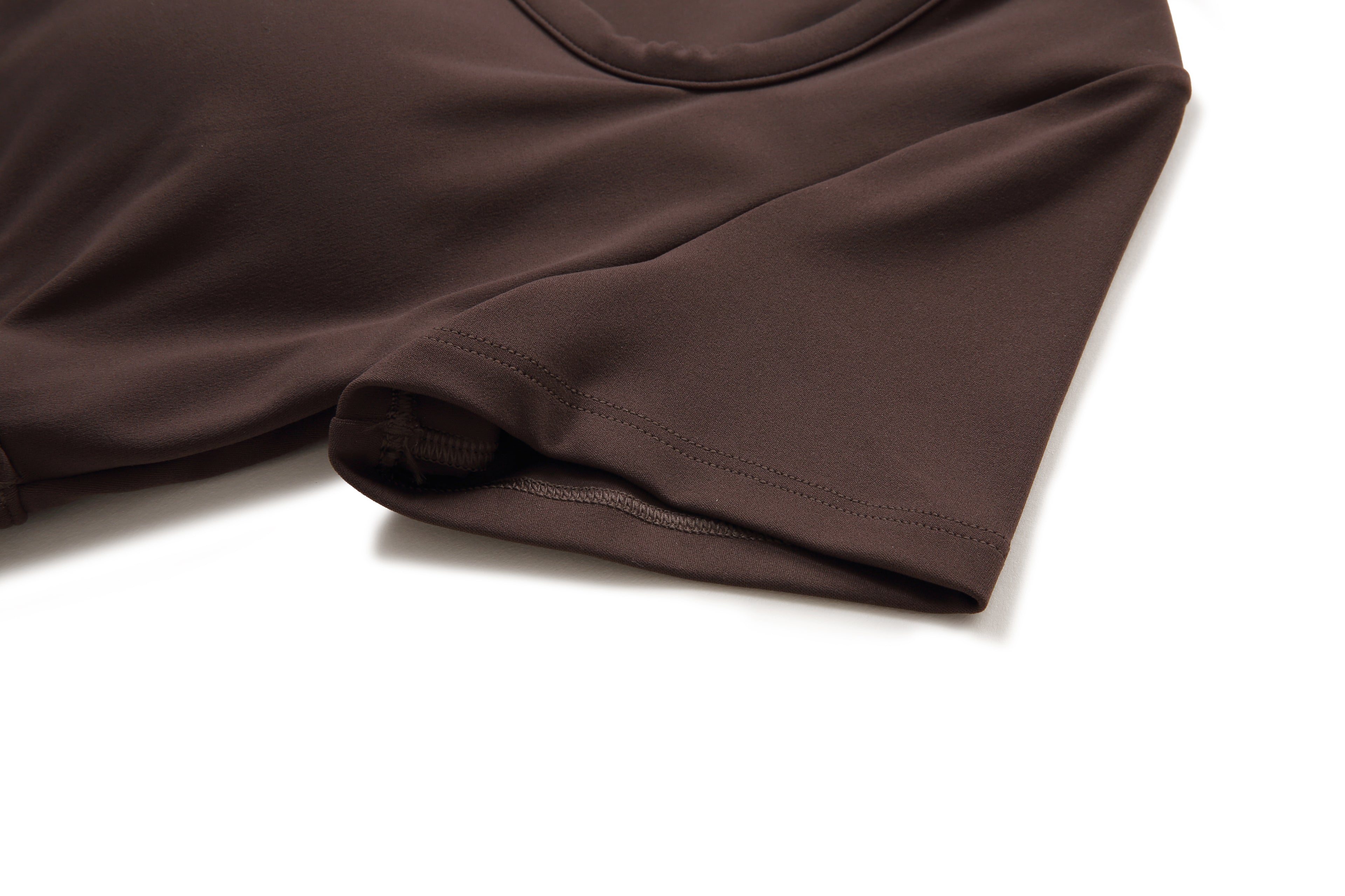 NULS Square Neck Built-In Bra Crop Top side view - women's yoga activewear by Lepeins