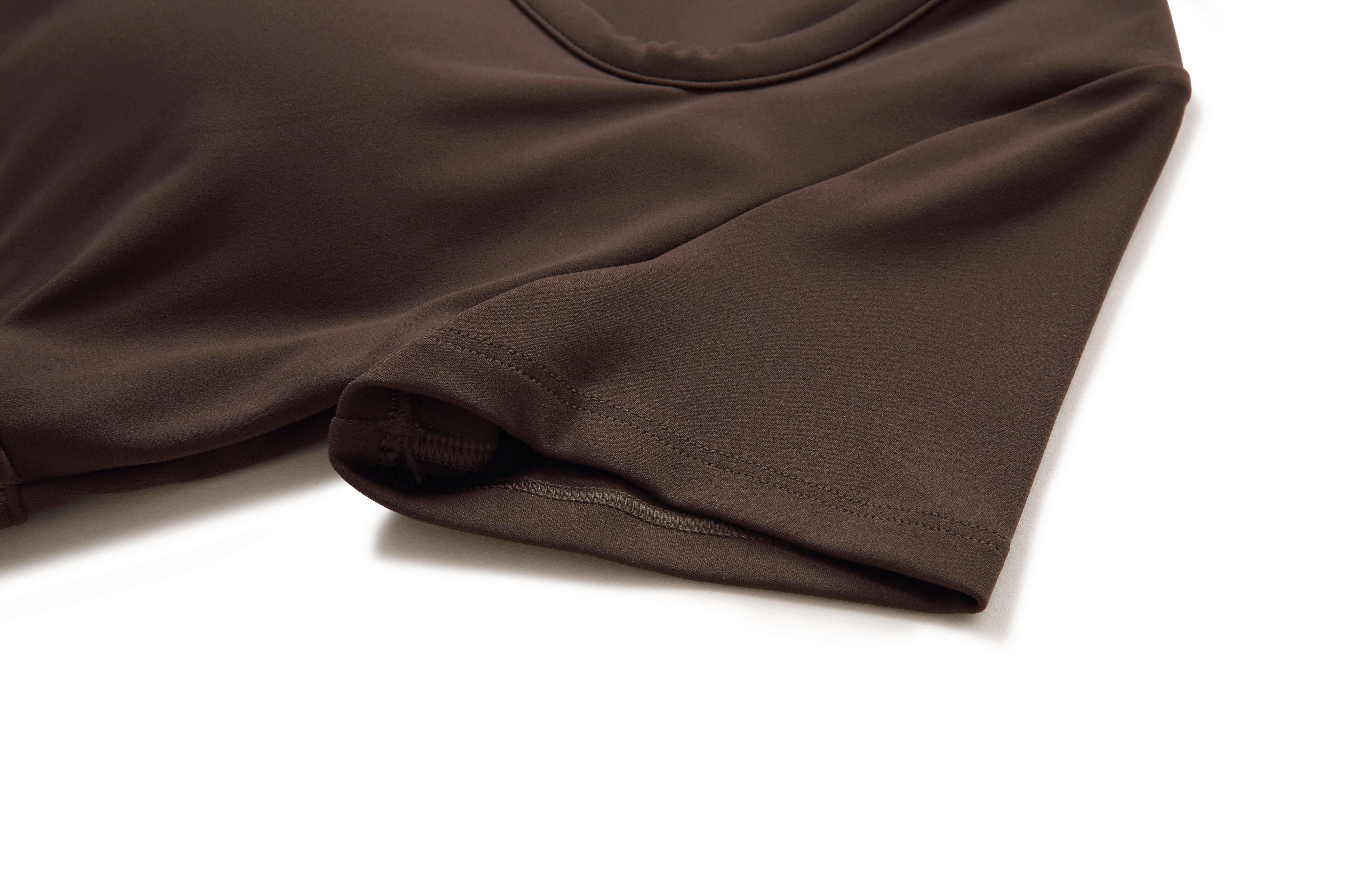 NULS Square Neck Built-In Bra Crop Top side view - women's yoga activewear by Lepeins