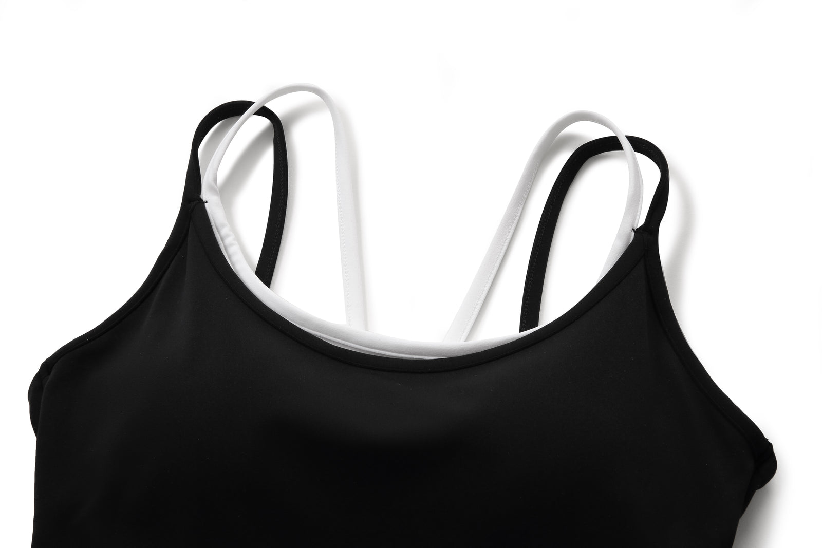 NULS Butterfly Cross-Back Yoga Tank - Faux Layered Studio Top studio styling - women's yoga activewear by Lepeins