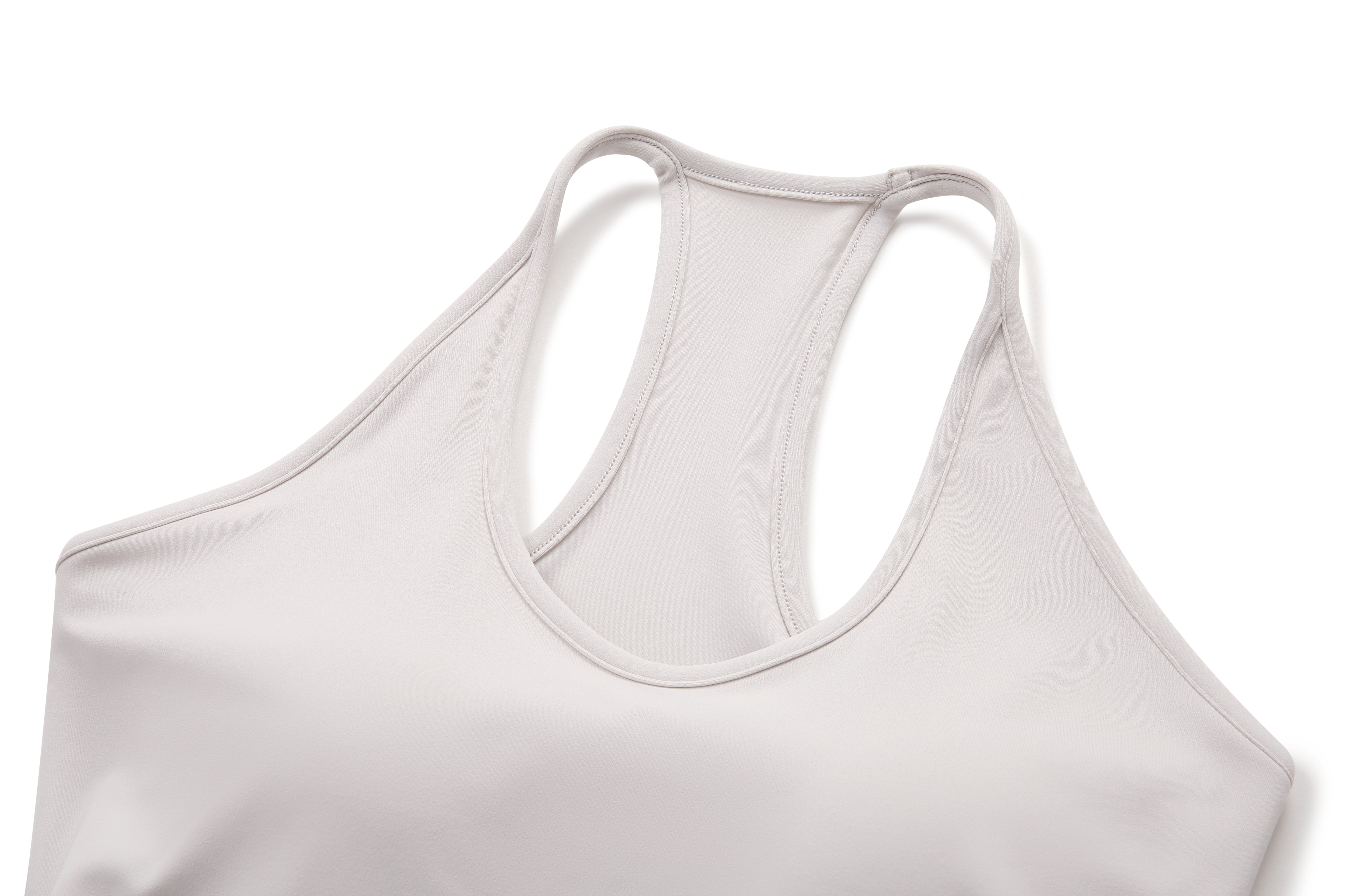 Zen-Flow Deep U-Neck Yoga Tank side view - women's yoga activewear by Lepeins