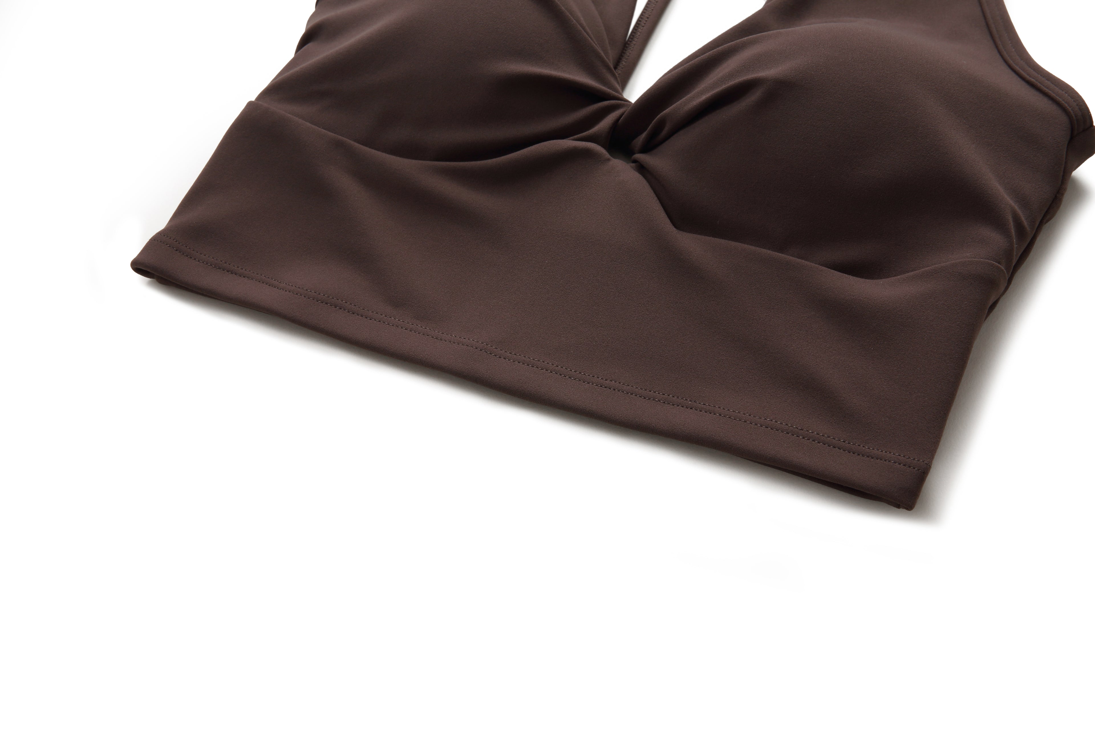 NULS Twist-Front Halter Sports Bra back view - women's yoga activewear by Lepeins