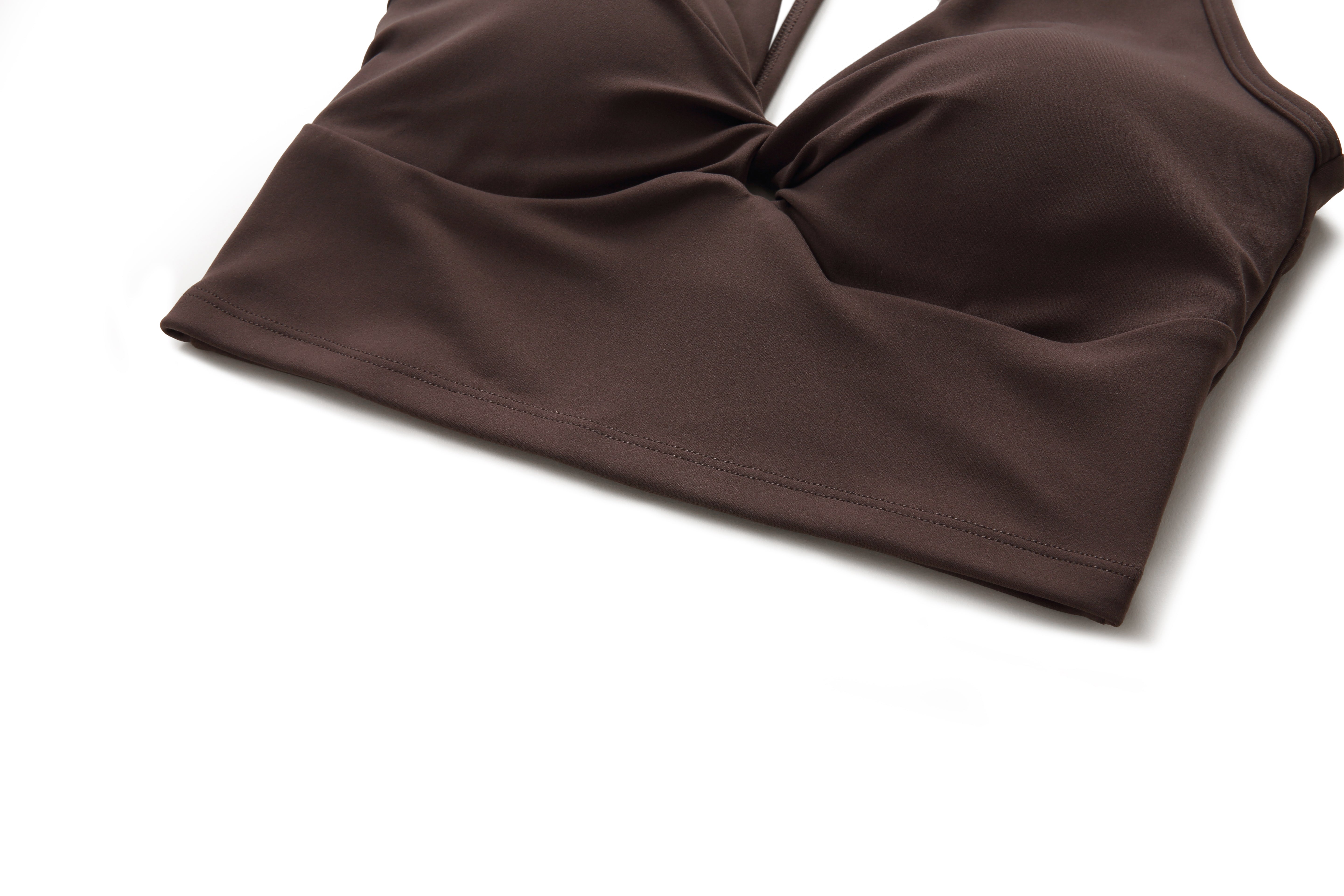 NULS Twist-Front Halter Sports Bra back view - women's yoga activewear by Lepeins