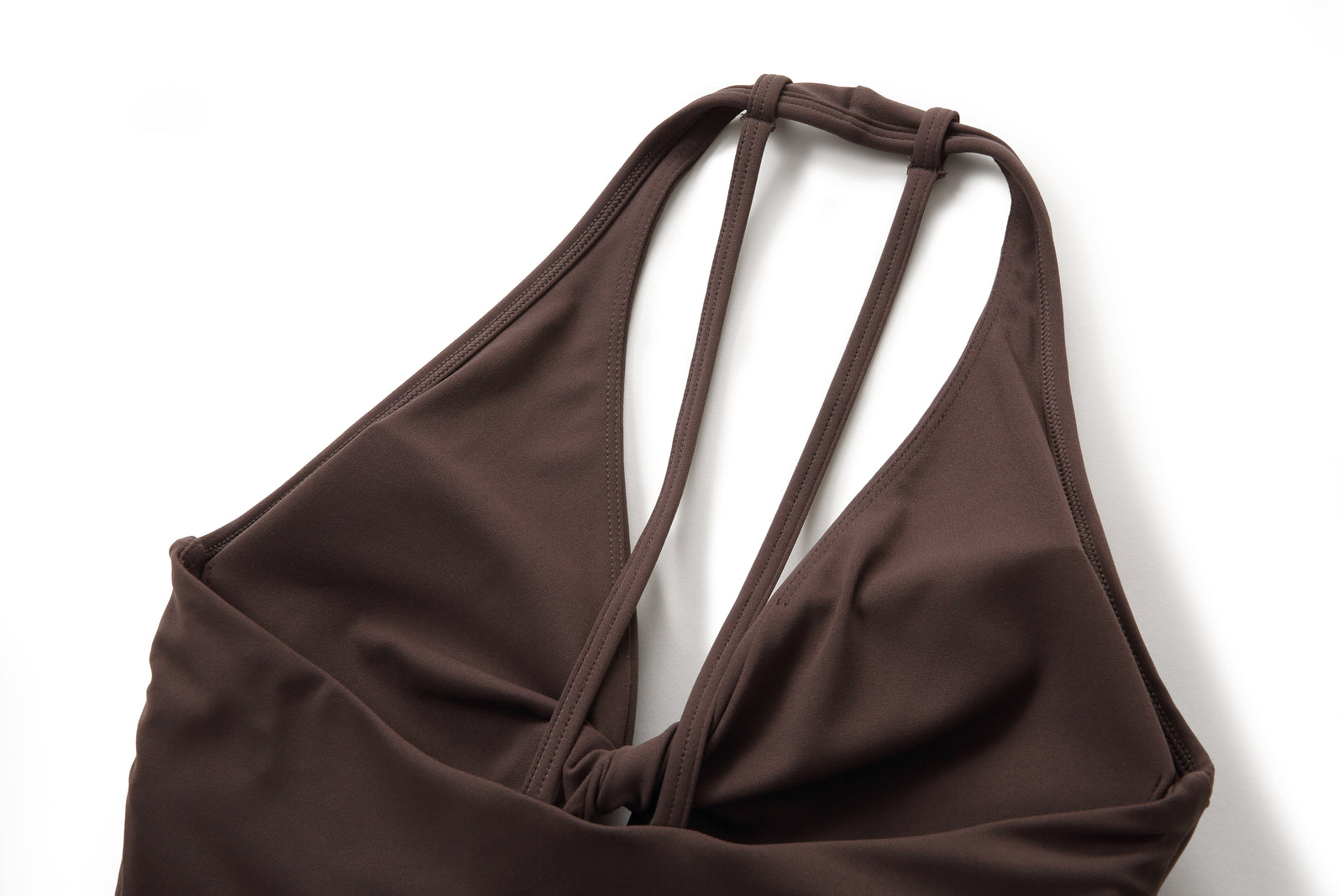 NULS Twist-Front Halter Sports Bra side view - women's yoga activewear by Lepeins
