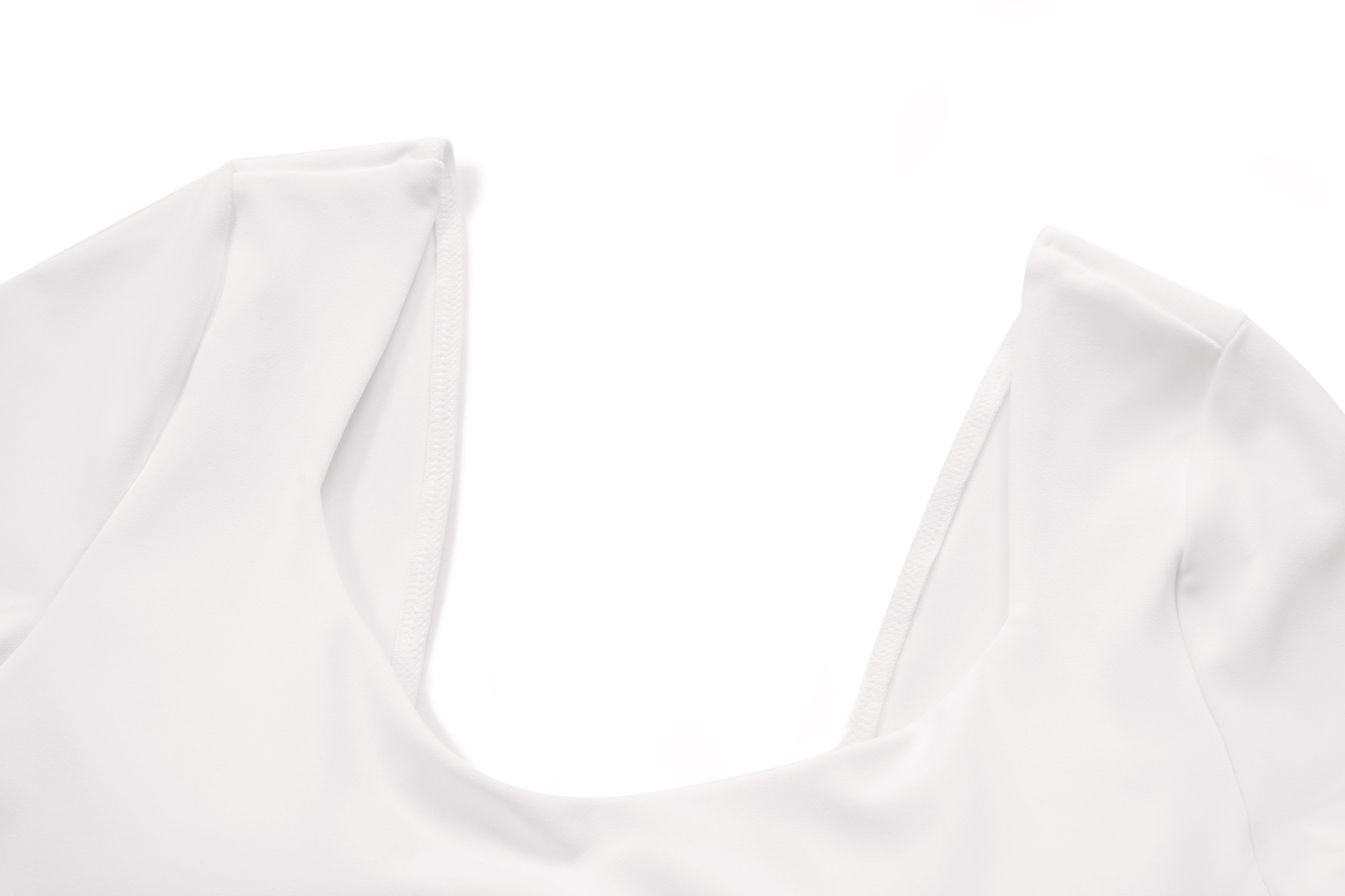 NULS Balletcore Mesh-Back Crop Top studio styling - women's yoga activewear by Lepeins