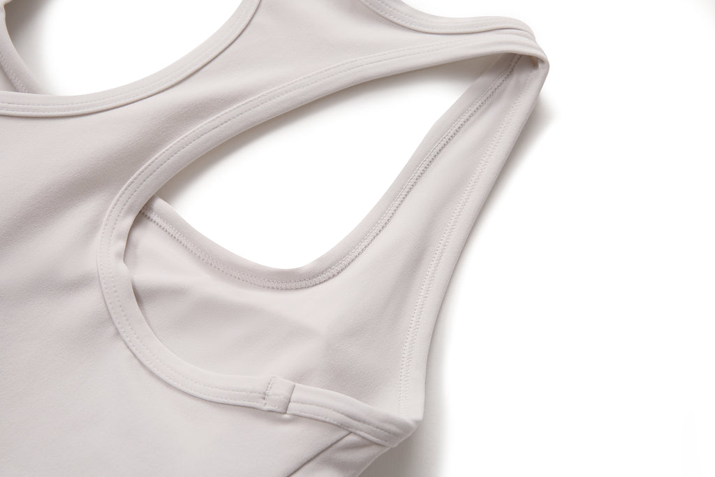 Serene Sculpt Square-Neck Yoga Tank - Ultra-Quiet 80/20 Fabric