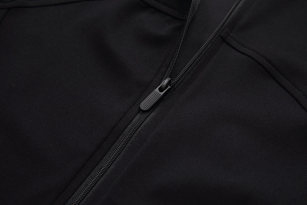 Second-Skin High-Neck Active Jacket | Ultra-Quiet 80/20 Fabric with Thumbhole Sleeves